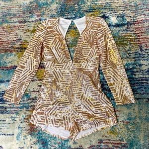 Sequin mini romper